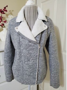 Old Navy Sherpa-Trim Moto Jacket Small